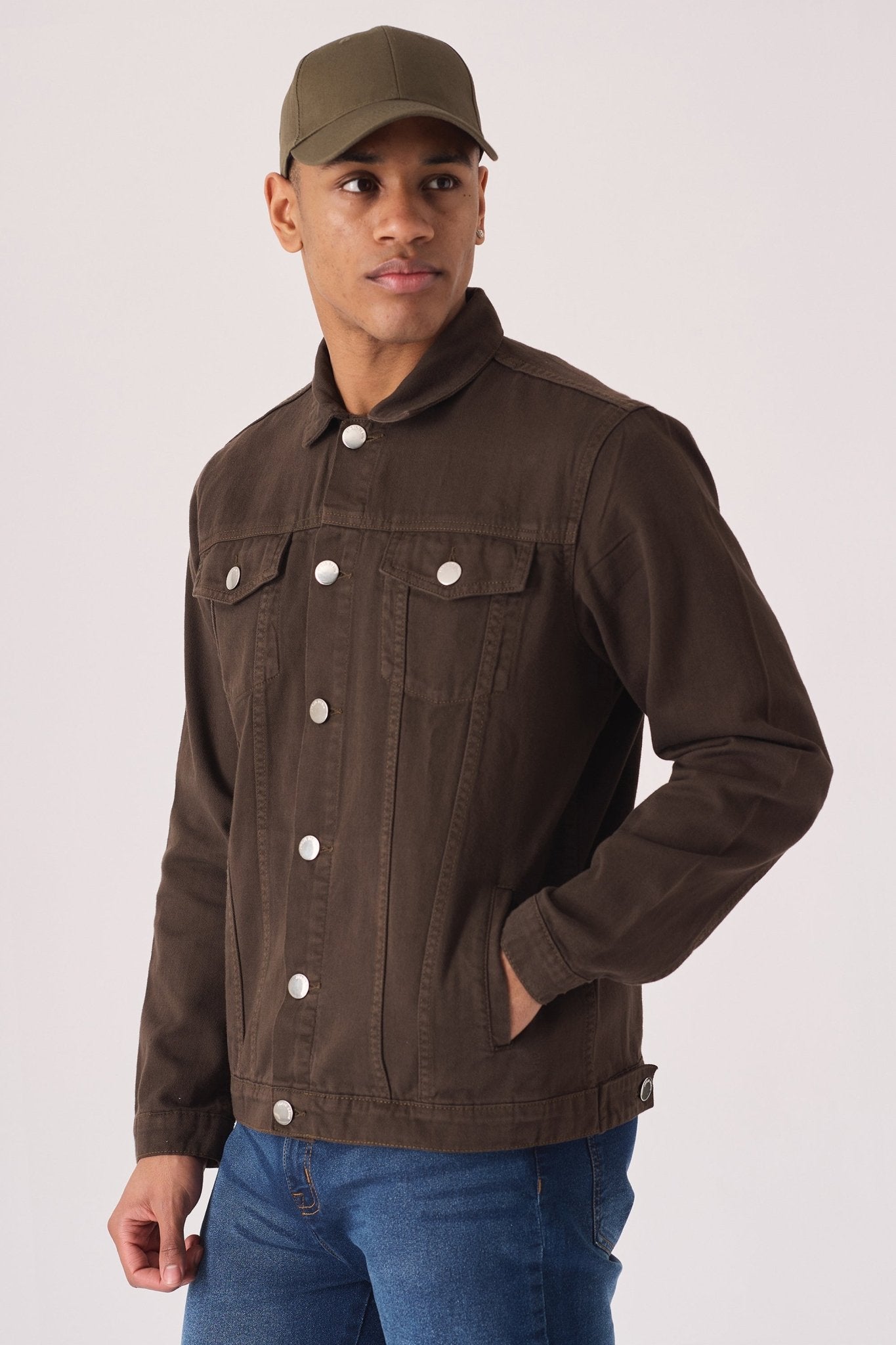 WESTERN DENIM JACKET - BROWN - JMOJO - Men's Denim Jackets