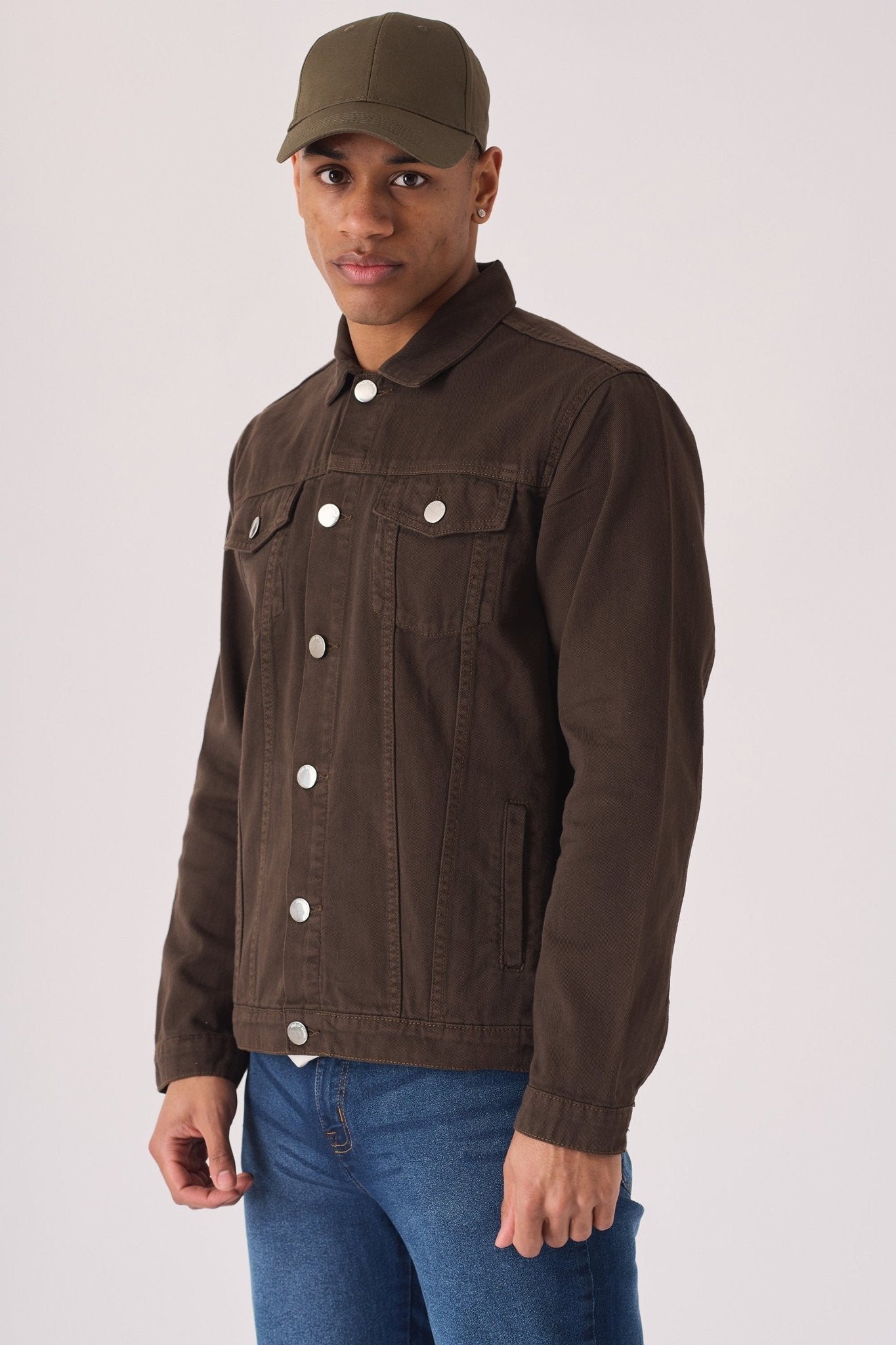 WESTERN DENIM JACKET - BROWN - JMOJO - Men's Denim Jackets