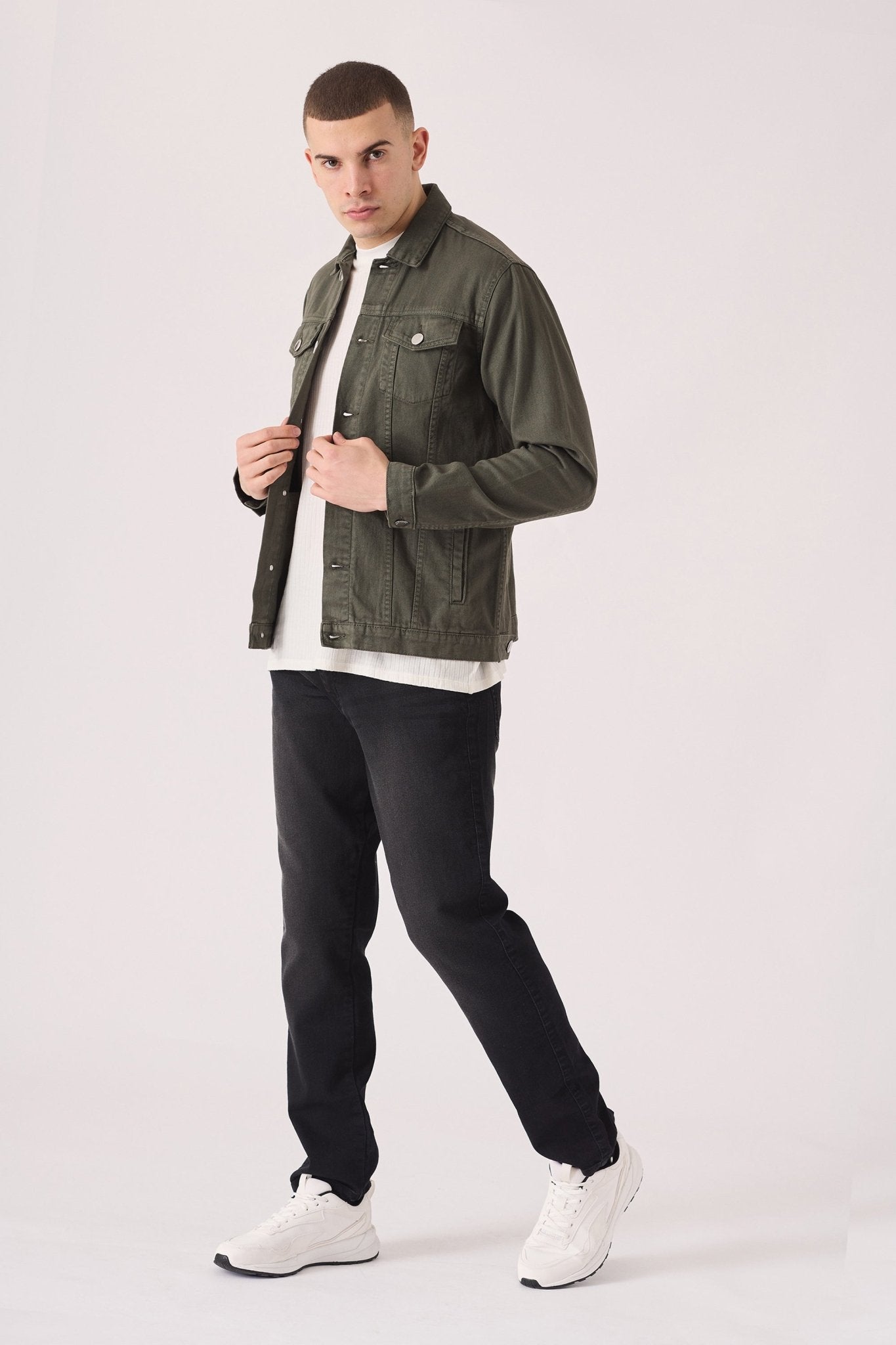 WESTERN DENIM JACKET - GREEN - JMOJO - Men's Denim Jackets