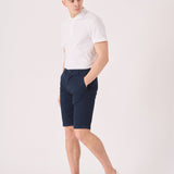 WESTON Stretch Slim Fit Chino Shorts - Dark Navy Blue - JMOJO - Men's Chino Shorts