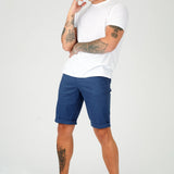 WESTON Stretch Slim Fit Chino Shorts - Navy - JMOJO - Men's Chino Shorts