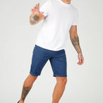 WESTON Stretch Slim Fit Chino Shorts - Navy - JMOJO - Men's Chino Shorts