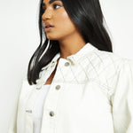 Willow Denim Trucker Jacket – White - JMOJO - Women's Denim Jackets