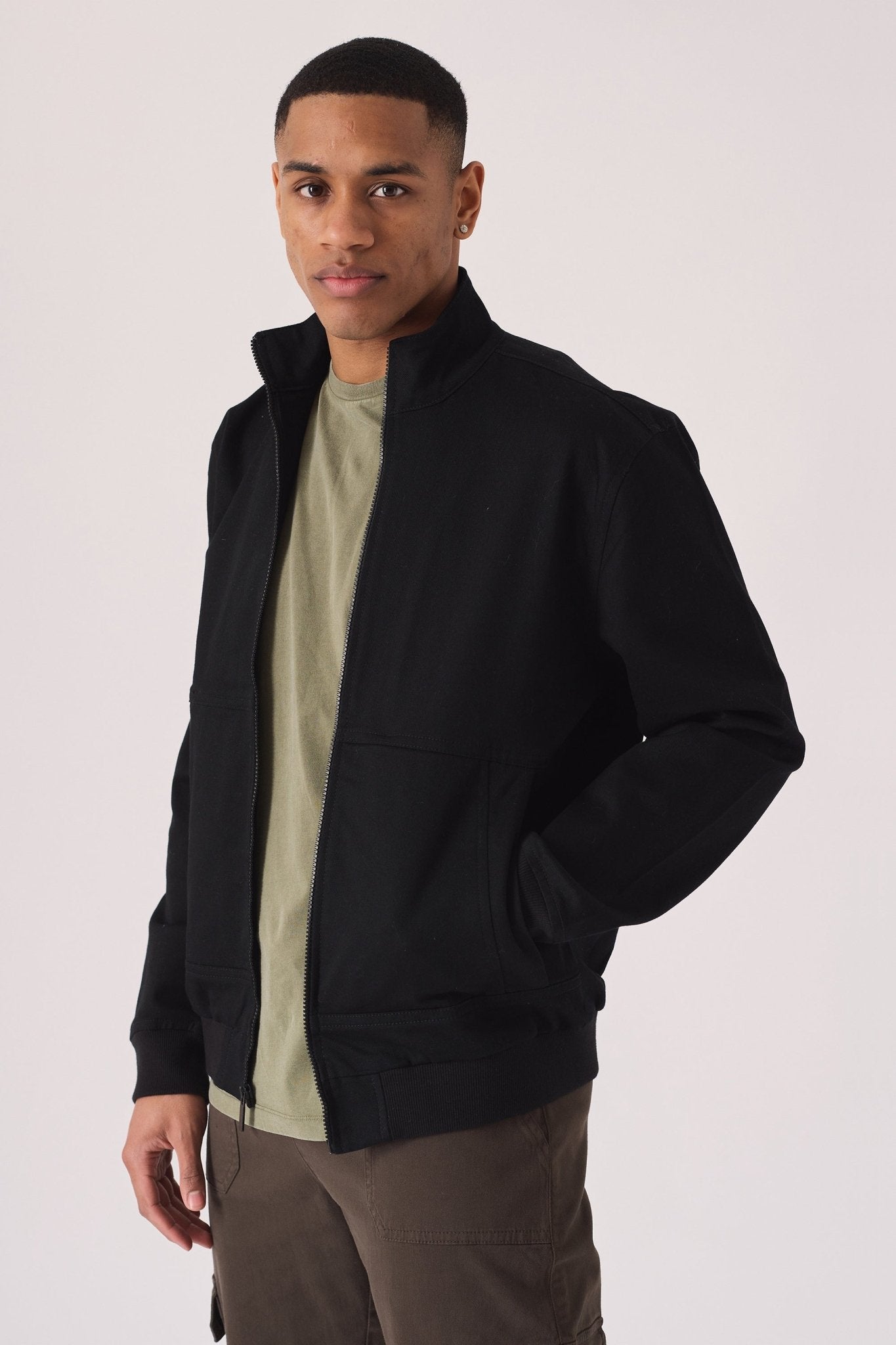 WINDBREAKER JACKET - BLACK - JMOJO - Men's Denim Jackets