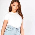 Zarae High Waisted Turn - Up Denim Shorts – Light Blue Wash - JMOJO - Women's Denim Shorts