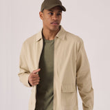 ZIP FRONT CARGO JACKET - BEIGE - JMOJO - Men's Cargo Denim Jackets