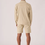 ZIP FRONT CARGO JACKET - BEIGE - JMOJO - Men's Cargo Denim Jackets