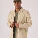 ZIP FRONT CARGO JACKET - BEIGE - JMOJO - Men's Cargo Denim Jackets
